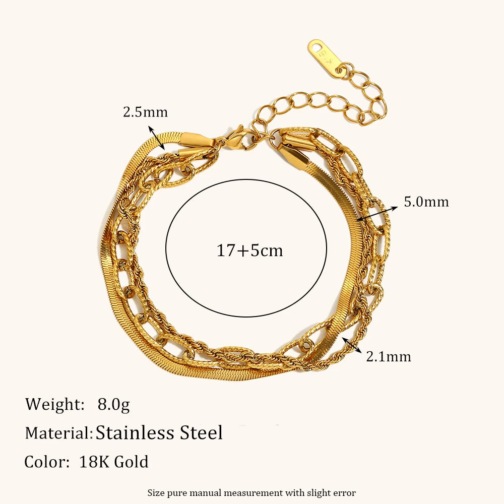 La.Muses – 3-Layer Harmony Bracelet 18K