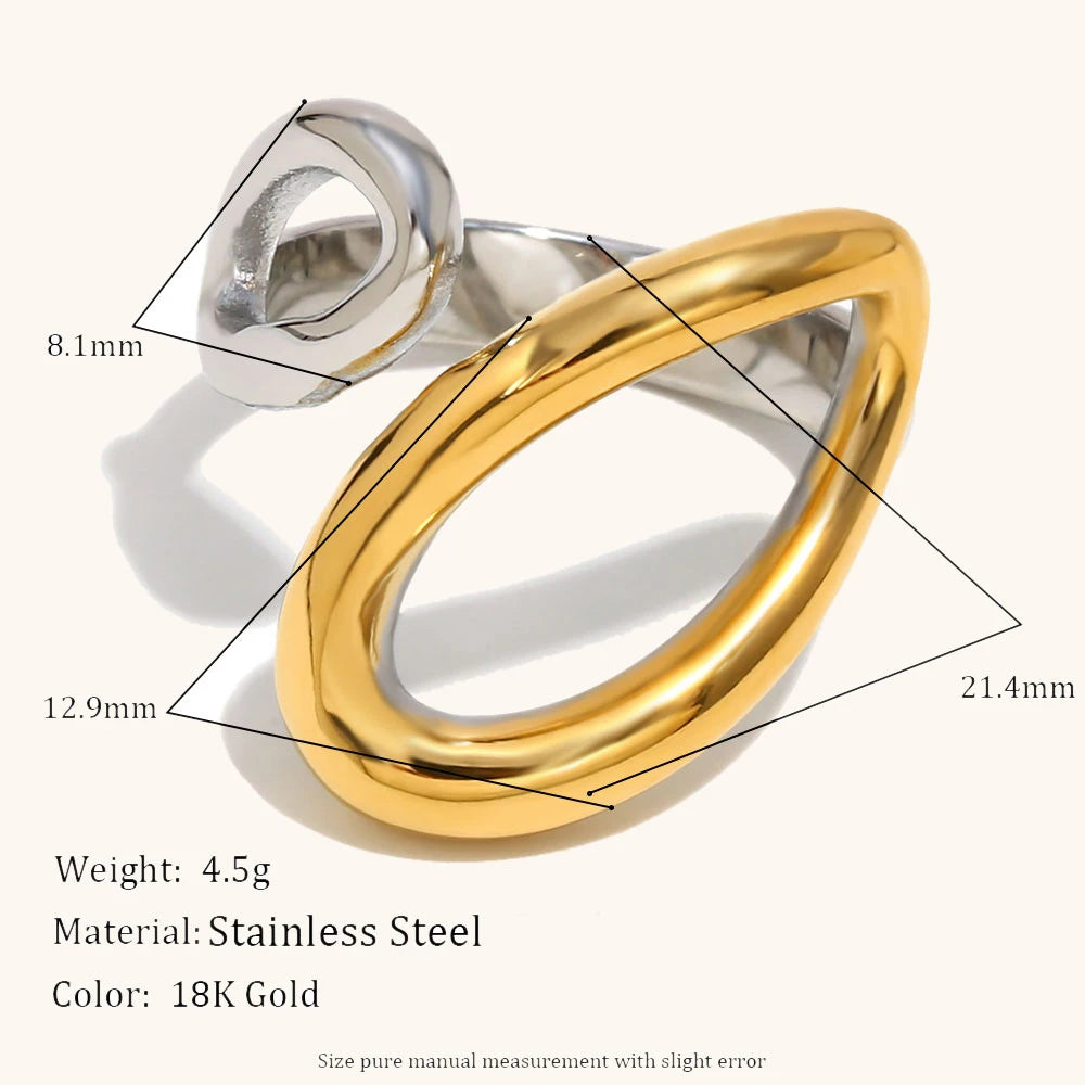 La.Muses – Waterdrop Dual Ring 18K