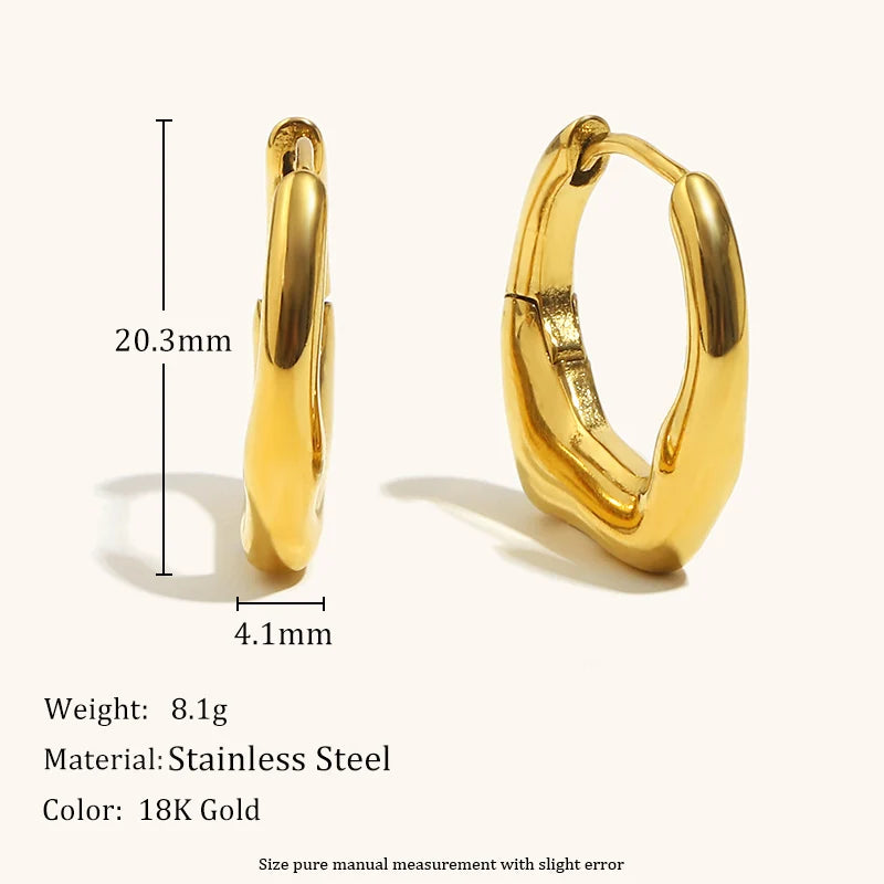 La.Muses – Irregular Glow Earrings 18K