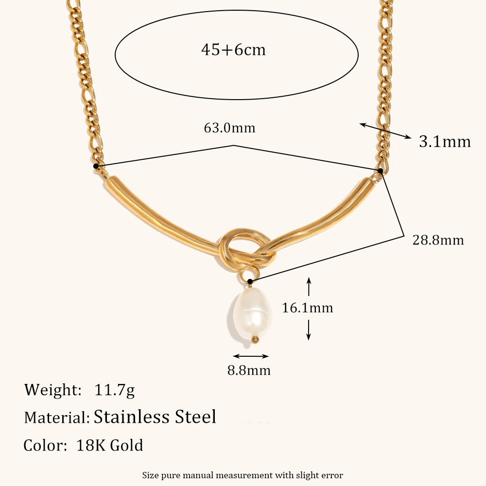 La.Muses – Collier Nœud & Perle 18K