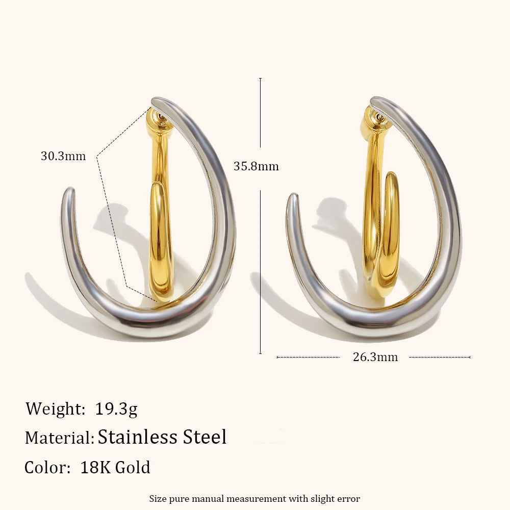 La.Muses – Double Hook Earrings 18K