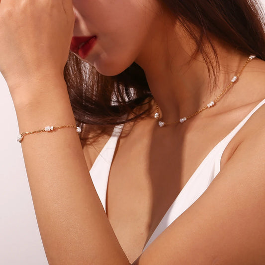 La.Muses –  Bracelet Éclat d’Eau Douce 18K