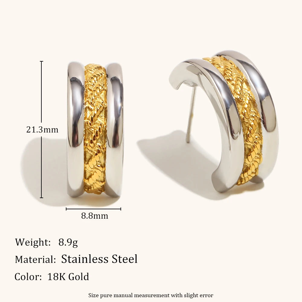 La.Muses – Reflets Tressés Earrings 18K