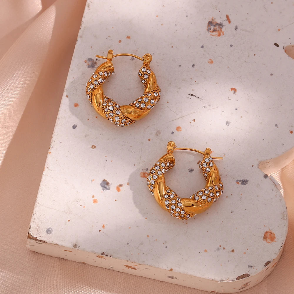 La.Muses – Eternal Shine Hoops Earrings 18K