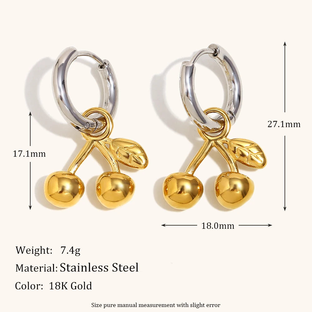 La.Muses – Cherry Glow Earrings 18K