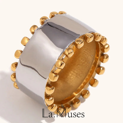 La.Muses – Bead Edge Ring 18K