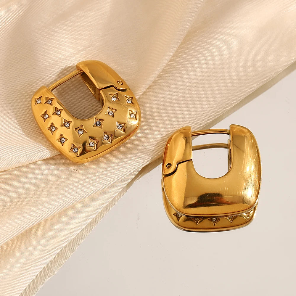 La.Muses – Stellar Square Hoops 18K