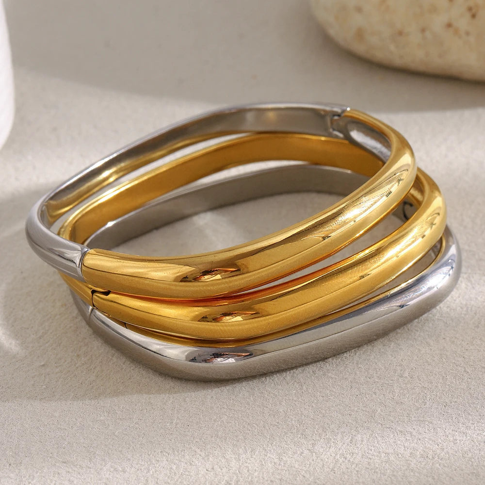 La.Muses – Round Harmony Bangle 18K