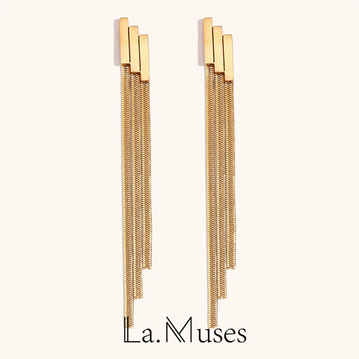 La.Muses – Cascade d’Or Earrings 18K