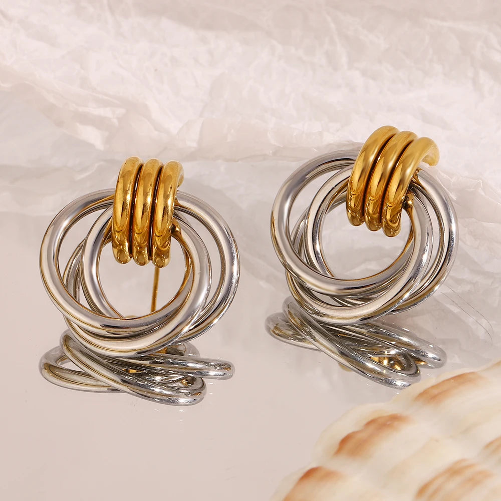 La.Muses – Orbit Lines Earrings 18K
