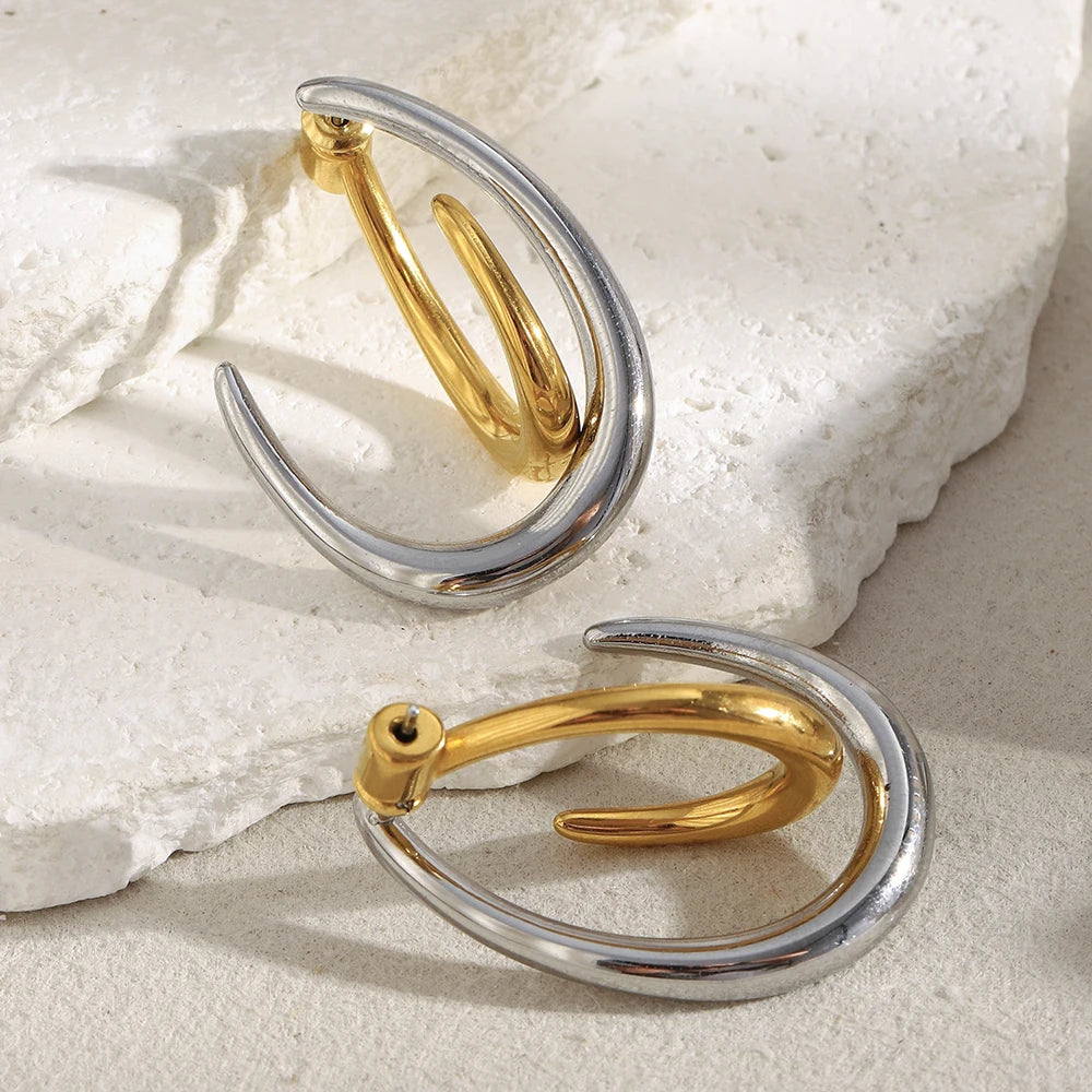 La.Muses – Double Hook Earrings 18K