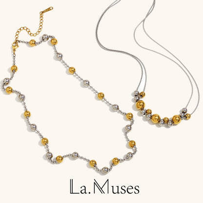La.Muses – Double Layer Beads Chain 18K