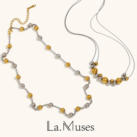 La.Muses – Double Layer Beads Chain 18K