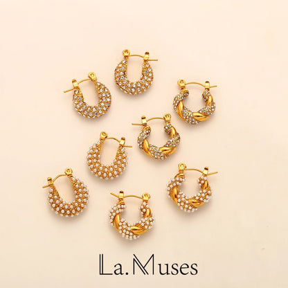 La.Muses – Eternal Shine Hoops Earrings 18K