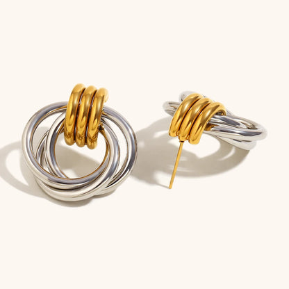 La.Muses – Orbit Lines Earrings 18K