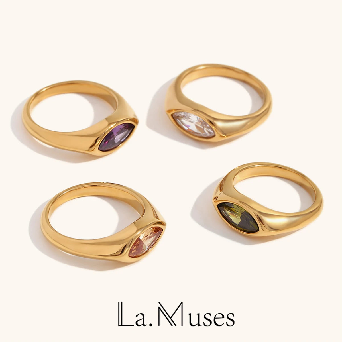 La.Muses – Classic Glow Zircon Ring 18K