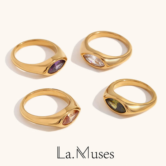 La.Muses – Classic Glow Zircon Ring 18K
