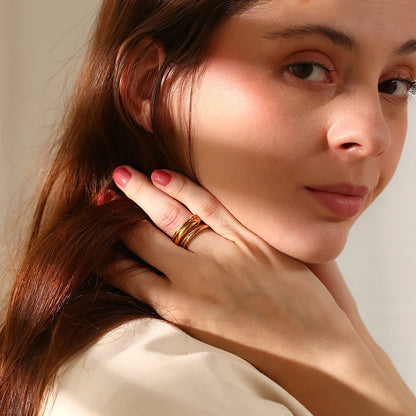 La.Muses – Dual Circle Ring 18K