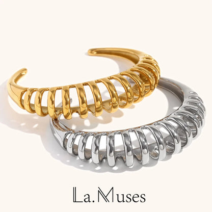 La.Muses – Hollow Elegance Cuff 18K