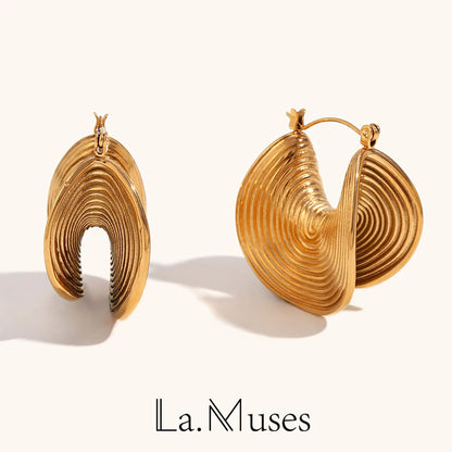 La.Muses – Sculptural Bold Hoops 18K