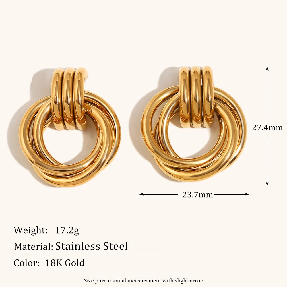 La.Muses – Orbit Lines Earrings 18K