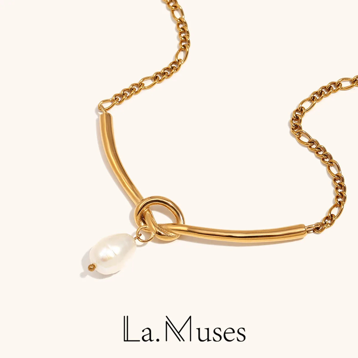 La.Muses – Collier Nœud & Perle 18K