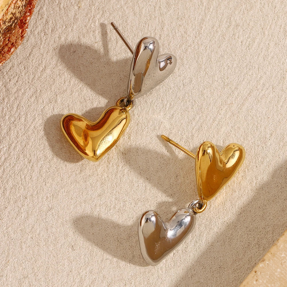 La.Muses – Heart Splice Earrings 18K