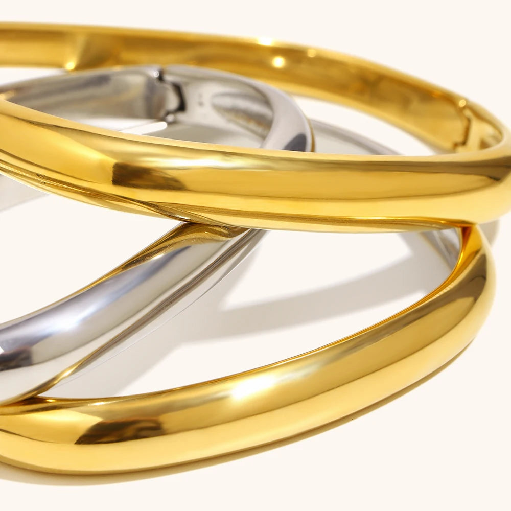 La.Muses – Round Harmony Bangle 18K