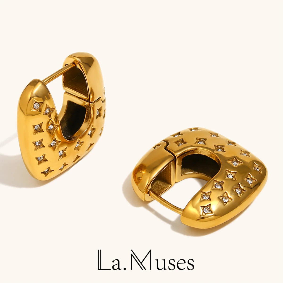 La.Muses – Stellar Square Hoops 18K