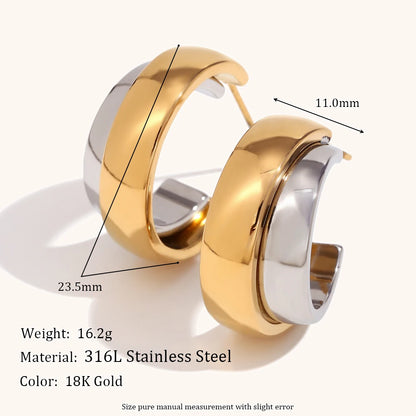 La.Muses – Contrast Glow Earrings 18K