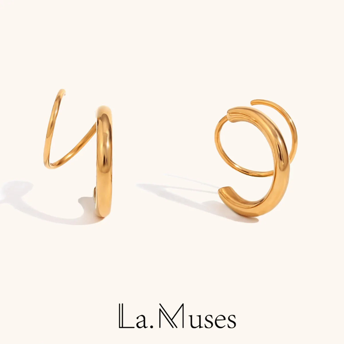 La.Muses – Wrapped Lines Earrings 18K