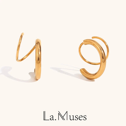 La.Muses – Wrapped Lines Earrings 18K