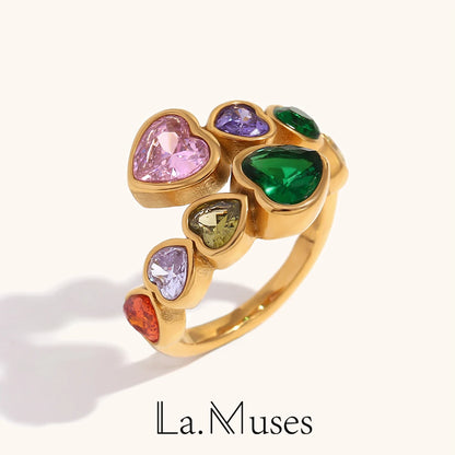 La.Muses – Heartlight Zircon Ring 18K