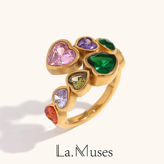 La.Muses – Heartlight Zircon Ring 18K