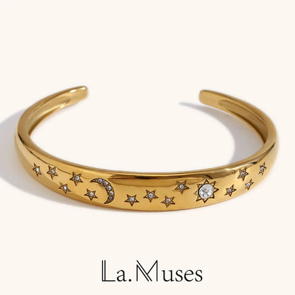 La.Muses – Moonlight Glow Cuff 18K