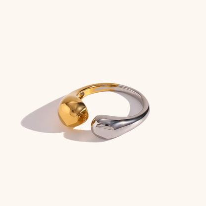 La.Muses – Gold & Silver Drop Ring 18K