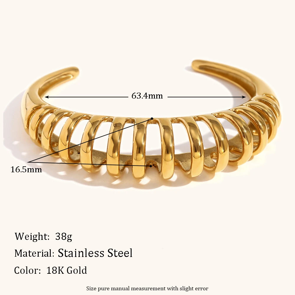 La.Muses – Hollow Elegance Cuff 18K