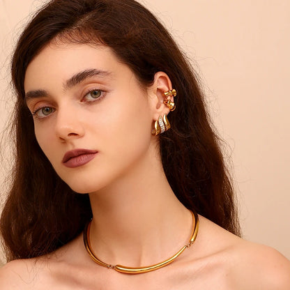 La.Muses – Éclat Drapé Earrings 18K