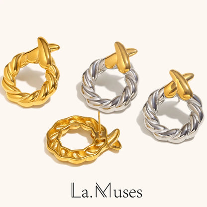La.Muses – Boucles Twist Élégantes 18K