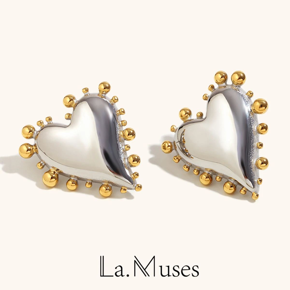 La.Muses – Heartline Earrings 18K