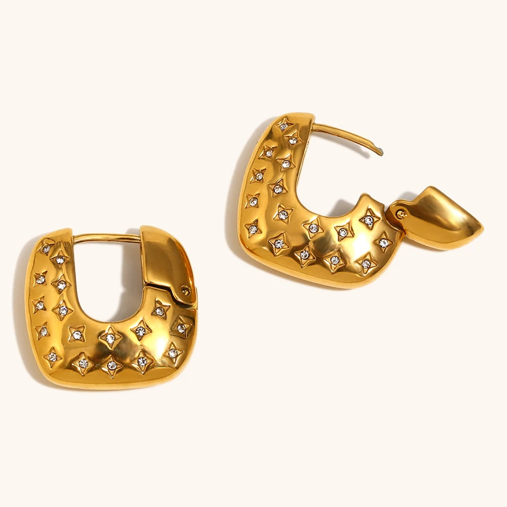 La.Muses – Stellar Square Hoops 18K