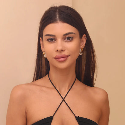 La.Muses – Dual Drop Earrings 18K