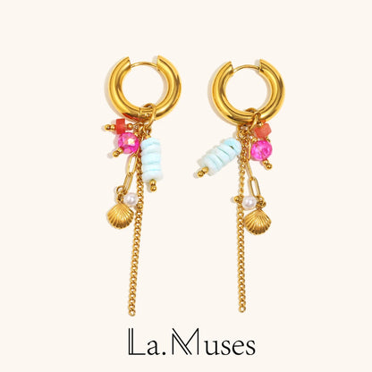 La.Muses – Pearl Motion Earrings 18K