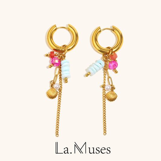La.Muses – Pearl Motion Earrings 18K