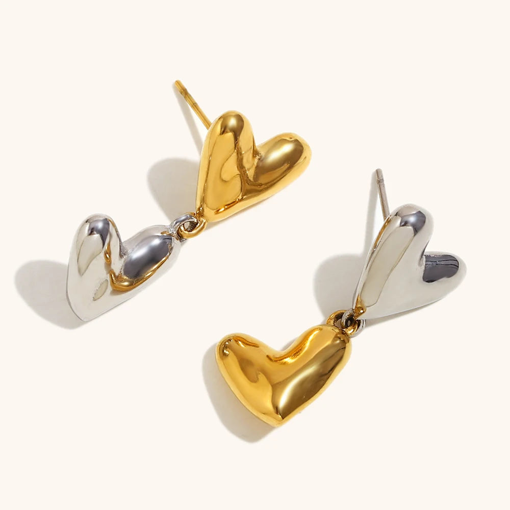 La.Muses – Heart Splice Earrings 18K