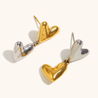 La.Muses – Heart Splice Earrings 18K