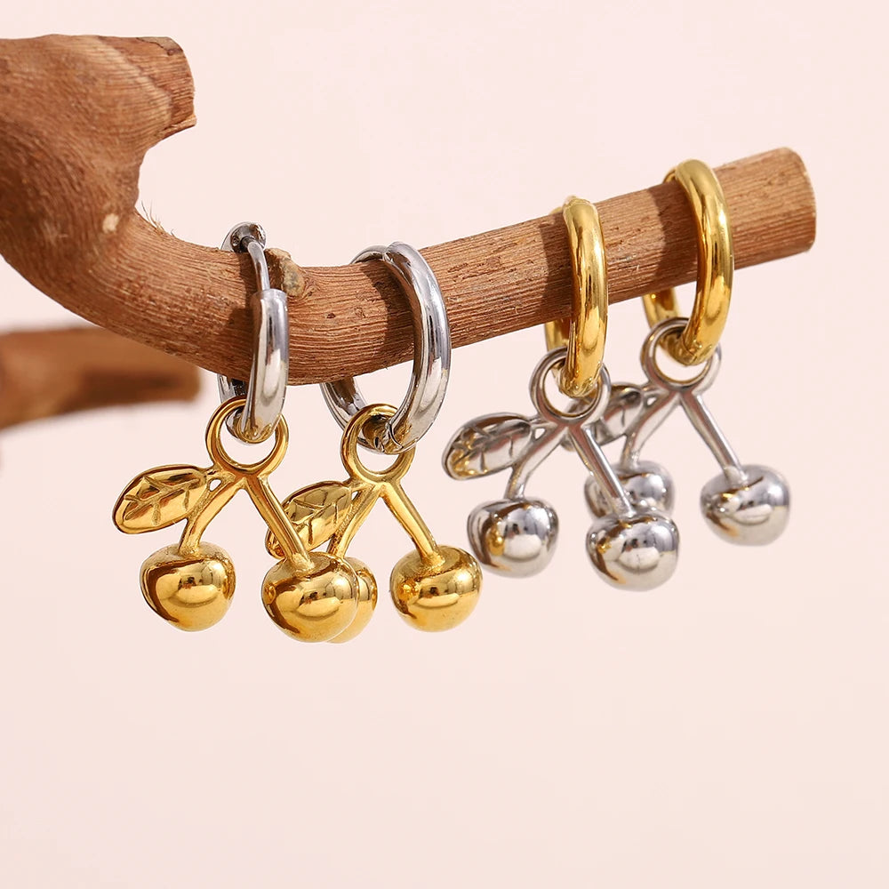 La.Muses – Cherry Glow Earrings 18K