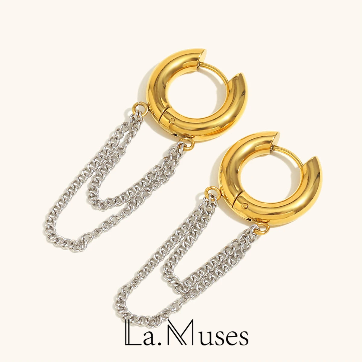 La.Muses – Les Pendantes Bicolores 18K