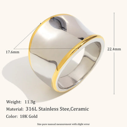 La.Muses – Bague Dual Twist 18K