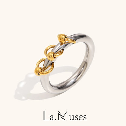 La.Muses – Bead Tassel Ring 18K